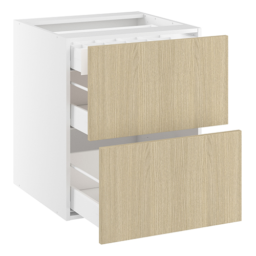 Underskab, 2 skuffer, indv. skuffe. H:704 B:1000 D:580