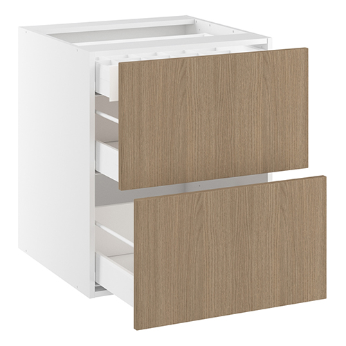 Underskab, 2 skuffer, indv. skuffe. H:704 B:1000 D:580