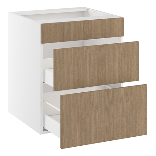 Vaskeskab, blændfront 124mm, 2 skuffer, skuffedybde 270 og 400mm. H:704 B:1000 D:580