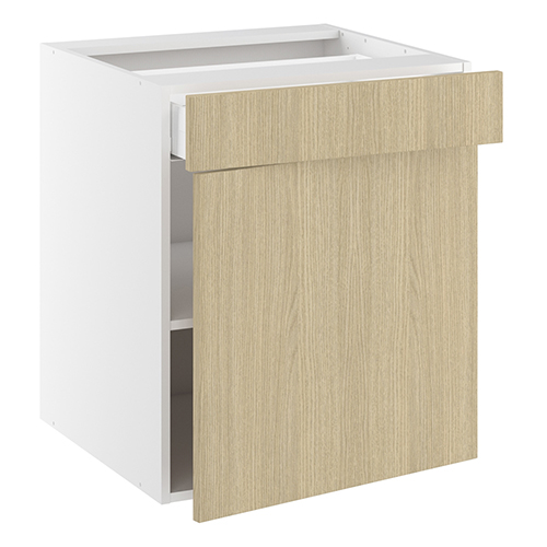 Underskab, 572mm låge, 1 skuffe, 1 hylde. H:704 B:600 D:580