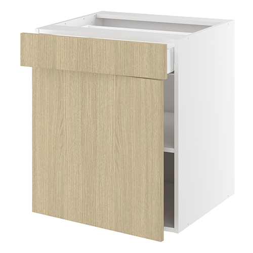 Underskab, 572mm låge, 1 skuffe, 1 hylde. H:704 B:600 D:580