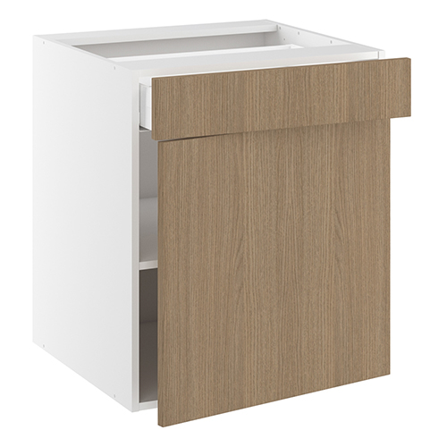 Underskab, 572mm låge, 1 skuffe, 1 hylde. H:704 B:600 D:580