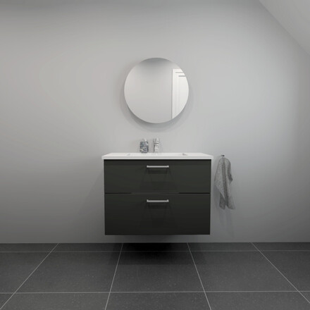 BADSET 82 CM Handfat i vit marmor