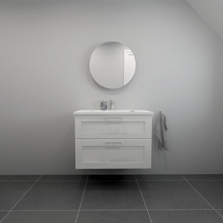 BADSET 82 CM Handfat i vit marmor