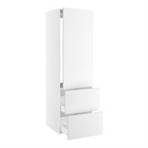 skåp för integrerat kylskåp med 1 skåpdörr utan gångjärnshål och 2 lådor