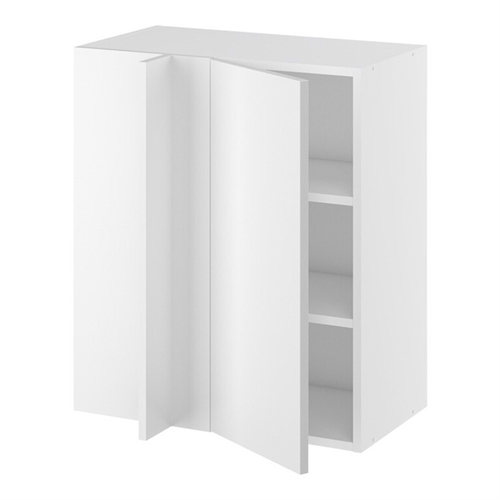 Hörninbyggt skåp m/2 hyllplan och täckplåt 340 mm (skåpdörr 296 mm. - min. 640 mm. från vägg)H:704 D:320 B:600