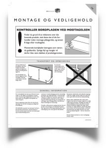 Corian Montering och instruktioner