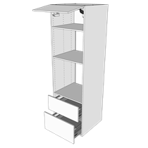 Köks skåp i Wien för ugn H: 195,2 cm D: 60,0 cm - Delförlängning/soft close - Bredd: 60 cm
