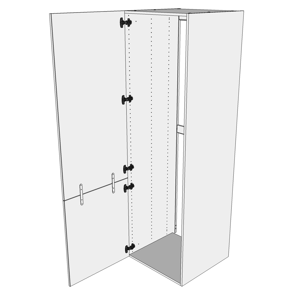 skåp i Wien för kyl H: 195,2 cm D: 60,0 cm - 2 luckor med skarv - Bredd: 60 cm