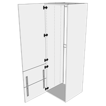 skåp i Wien för kyl H: 195,2 cm D: 60,0 cm - 2- skåpdörr med låda - Bredd: 60 cm