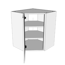 Köksöver-/ skåp i Wien H: 70,4 cm D: 34,0 cm - Diagonal skåpdörr - Bredd: 60 cm
