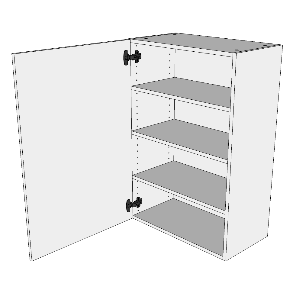 skåp i Wien H: 89,6 cm D: 34,0 cm - Inklusive 2 hyllor - Bredd: 60 cm
