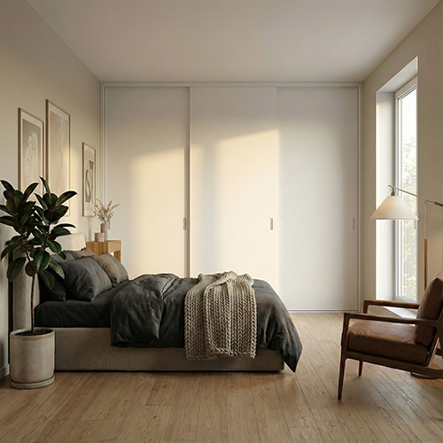 Mogensen Plano skjutdörrar att på mått till för garderob med 3 dörrar - Total bredd 144 till 192 cm.